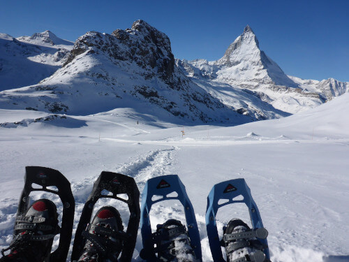 Matterhorn snowshoe compressed Snowshoeing at the Matterhorn