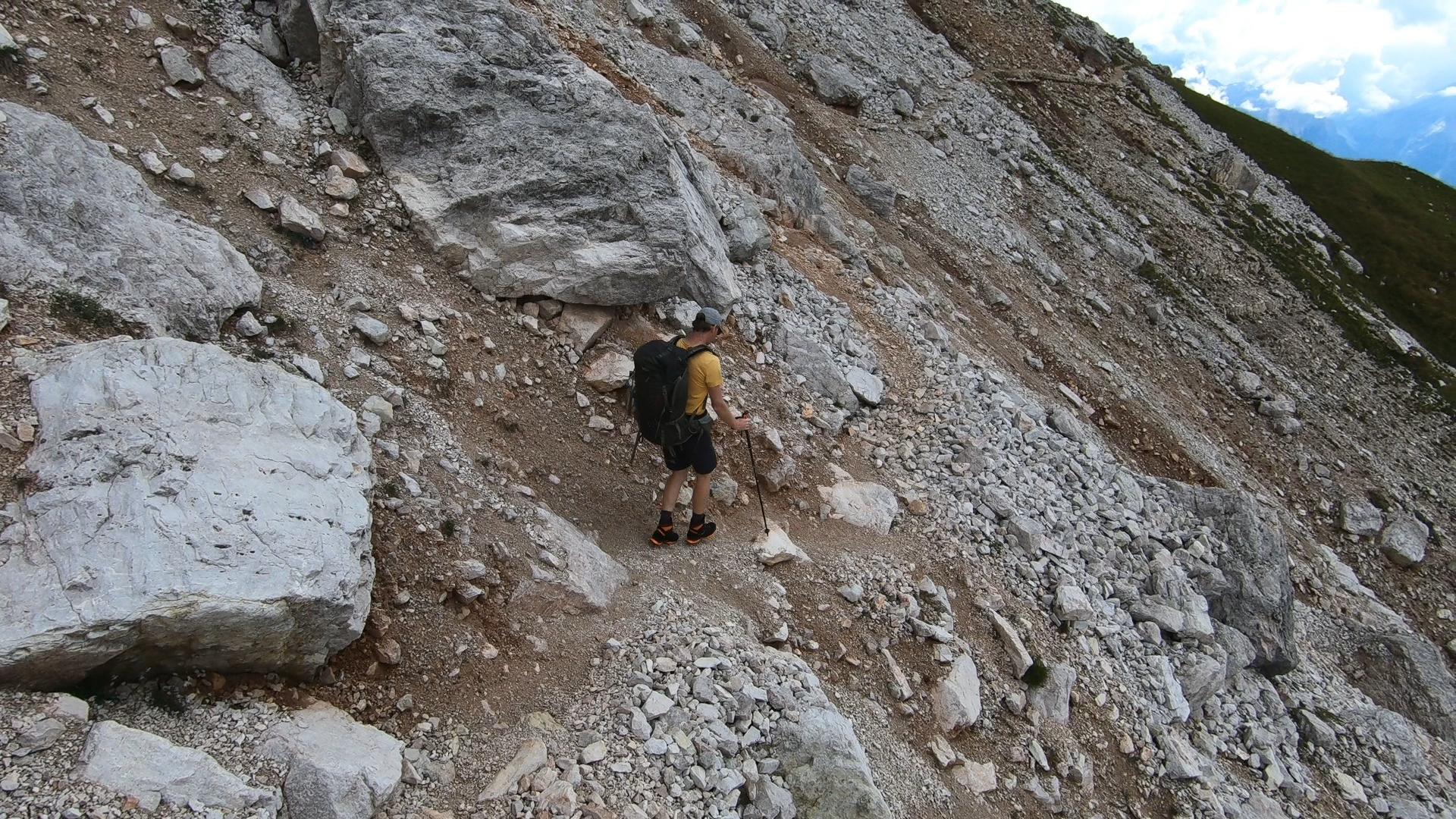 Difficult terrain in the Dolomites